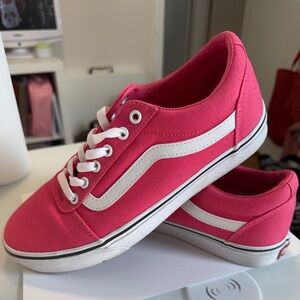 Vans Pink and White Women's Sneakers